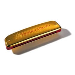 HOHNER 2416-C Golden Melody Tremolo Harmonica, Key of C, Gold
