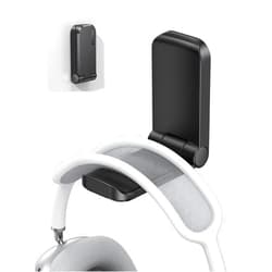 Lamicall Headphone Stand, Sticky Headset Hanger - Adhesive Headphone Holder Hook Mount, Headset Stand Holder Clip Under Desk, Earphone Clamp for Airpods Max, HyperX, Sennheiser, Black