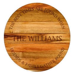 GiftsForYouNow Engraved Gather Round Personalized Lazy Susan, 16