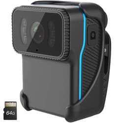 WEIIBDIE 1080P Body Camera with Video and Audio Recording, Night Vision,Waterproof Shell,WiFi Hotspot,Personal Mini Body Cam for Enforcement/Riding/Delivery/Daily Use,with 64GB Memory Card