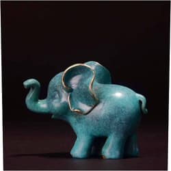 KUAIOUU Room Decor Home Decoration Desktop Furnishings Figurine Crafts Gifts Collectible Figurines Elephant Ornaments pet Crafts Tea Decorations Living Room Home Accessories Statues
