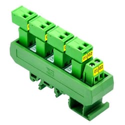 OONO Slim DIN Rail Mount 10A/300V Pluggable Screw Terminal Block Distribution Module (5x2 Position)