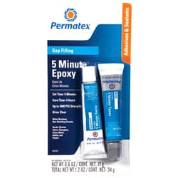 Permatex 84201 PermaPoxy 5 Minute General Purpose Epoxy, Two 0.6 oz. Tubes
