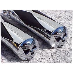I5motorcycle i5 Chrome Skull Diamond Hand Grips for Harley Davidson Sportster Softail Dyna Road King Electra Tour Street Hydra Super Wide Glide V-Rod VRSC FXD FLD