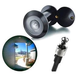 TOGU 220-degree Solid Brass Peep Holes for Door with 16mm Drill Bit, 0.63 inch Door Peephole with Privacy, Compatible with Door Thick from 1-3/8