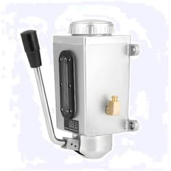 Joyzan Manual Lubricating Oil Pump, Double Outlet Port 500CC Left Right Hand Operated Lubrication Pump Metal Lubricating Oiler for CNC Punching Lathe Milling Cutting Machine Side Vertical Equipment