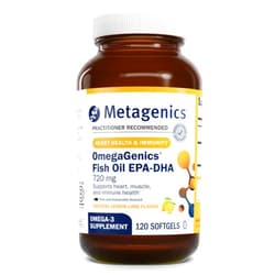 Metagenics OmegaGenics Fish Oil EPA-DHA 720- Omega-3 Fish Oil Supplement - for Heart Health, Musculoskeletal Health & Immune System Health* - with DHA & EPA - 120 Softgels