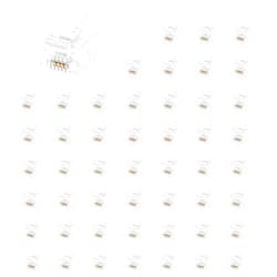 Uvital 50 Pack RJ11 6P4C Plug, Telephone Handset Flat Cord Cable Modular Plug Connector Phone Jack Adapter Crimp End Crimper Clear Plastic Transparent Color