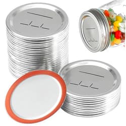 CoguZed 24-Pack 70 MM Regular Mouth Canning Jar Lids - Leak Proof & Airtight Seal Split-Type Metal Lids, Suitable for Ball & Kerr Jars, Food Grade Material