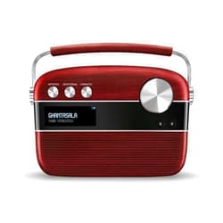 Carvaan Saregama Carvaan Telugu - Portable Music Player with 5000 Preloaded Songs, FM/BT/AUX (Cherrywood Red)