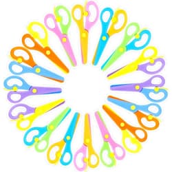 LovesTown 16PCS Preschool Training Scissors, Plastic Children Safety Learning Scissors Pre-School Safety Scissors Art Craft Scissors