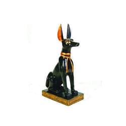 Pacific Giftware PTC Gold and Black Color Egyptian Anubis Dog Sitting Figurine Statue