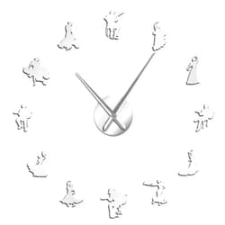 Xinxin Wall Clock Flamenco Dancers Mirror Effect Big Time DIY Wall Clock Spanish Dancer Silhouette Wall Watch Street Dance Studio Wall Art Decor