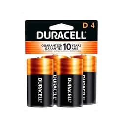 Duracell Coppertop D Batteries, 4 Count Pack, D Battery with Long-lasting Power, All-Purpose Alkaline D Battery for Household and Office Devices