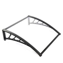 TYTYJ Window Awning Roofing Canopies Waterproof and Rain Protection for Exterior Balconies for Entry Doors Polycarbonate Cover Protection (Size : 80x100cm)
