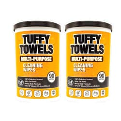 LAUCO Tuffy Towels Multi-Purpose cleaning wipes, Citrus, 10 X 12 Inch, 90-Count (2 Pack)