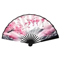 Inmyron Folding Hand Fan, Chinese Japanese Style Bamboo Fan, Wall Decoration Fan, Dancing Fan(Japanese Pink Cherry Blossoms)