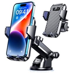 VANMASS 【65+LBS Strongest Suction & Military-Grade 2024 Ultimate Car Phone Mount【Patent & Safety Certs】 Cell Phone Holder Truck Stand for Dashboard Windshield Vent for iPhone 15 Pro Max 14 Samsung