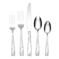 Oneida Quadratic 20 Piece Everyday Flatware, Service for 4, 18/0 Stainless Steel, Silverware Set, 3.6 x 6.3 x 10.3 inches