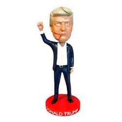 Bobbletopia Donald Trump Keep Fighting Bobblehead, Premium Polyresin Collectible Statue, Trumpinator, Trump Supporters and American Patriots, 8 Inches Tall