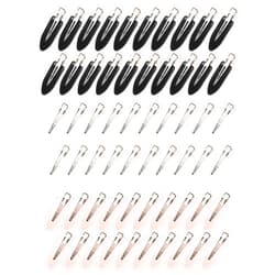 DF DUALFERV No Bend Hair Clips, 60 Pcs No Crease Hair Clips, 2.3in Makeup Hair Clips, Duck Billed Hair Clips for Styling Sectioning, Creaseless Hair Styling Clips (3 Colors)
