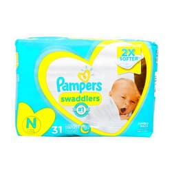 Pampers Swaddlers Newborn Diapers Size N 31 Count