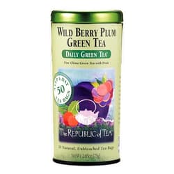 The Republic of Tea Wild Berry Plum Green Tea, 50-Count
