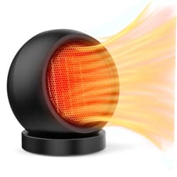 Lmkeji Desk Heater,Small Space Heaters for Indoor Use,Safe and Quiet Desktop Heater for Bedroom Home Office(Black)