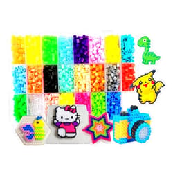Vytung Fuse Beads Kit-4500pcs 24Colors(4 Glow in Dark) 3Pegboards 75 Patterns(15 Full Size) Perler Beads Compatible Kit