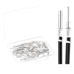 GKG TK3 60 Pairs Size 16# DT Deutsch Connector Pins Kit - Nickel Plated Deutsch Pins and Sockets,Automotive Electrical Terminals Stamped Contacts Wire Gauge 14-18AWG for Car,Truck,etc