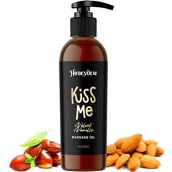 Maple Holistics Vanilla Sensual Massage Oil for Couples - Relaxing Full Body Massage Oil for Date Night with Moisturizing Coconut and Sweet Almond Oil - Vegan Non Staining Non Greasy Silky Smooth Gliding Formula