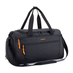 BAGSMART Gym Bag for Men, 31L Sports Travel Duffle Bag With Shoe Compartment, Waterproof Gym Duffel Bag for Men Travel, Carry On Weekender Workout Bag, Black