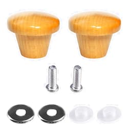 Green Arrow Life helper Universal Solid Wood Material Pot Lid Knob (No More Crack and Burning Hand) for Pots and Pans, Cookware Lid Replacement Knobs Replacement Set (Type one - 2pcs)