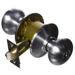 Schlage F80-PLY Plymouth Storeroom Door Knob Set, Satin Chrome