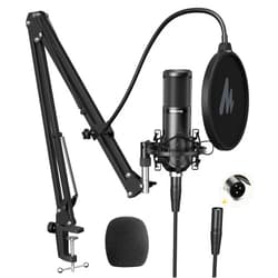 MAONO XLR Condenser Microphone, Professional Cardioid Studio Recording Mic for Streaming, Podcasting, Singing, Voice-Over, Vocal, Home-Studio, YouTube, Skype, Twitch (PM320S)