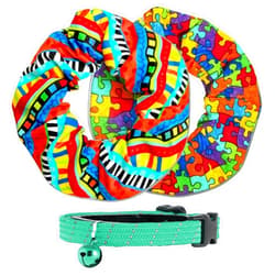 Birdsbesafe® Cat Collar Cover for Birds - Bird Warning Cat Collar, Scientifically Proven to Help Prevent Your Cat from Catching Birds, 2 Cat Collar Covers and 1 Breakaway Cat Collar Included