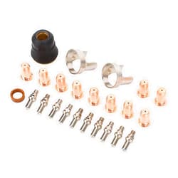 Hyuduo 24 Piece IPT40 Tip Electrode Kit for YESWELDER CUT 55DS Pro CUT 65DS Plasma Cutter Consumables Set with Brass Zinc Alloy Stainless Steel Material