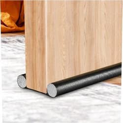 JasWell Under Door Draft Stopper Noise Blocker Adjustable Cuttable Door Stoppers for Bottom of Door Weather Stripping Door Seal Door Sweep Black 38
