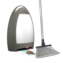 EYE-VAC EyeVac Home Touchless Vacuum Automatic Dustpan - Great for Sweeping Salon Pet Hair Food Dirt Kitchen - Fast & Powerful, Corded Canister Vacuum, Bagless, Automatic Sensors, 1000 Watt (Stone Silver)