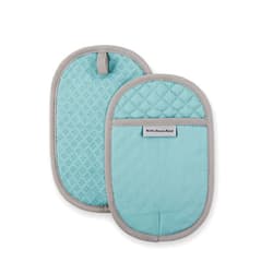 KitchenAid Asteroid Pot Holder 2-Pack Set, Aqua, 6.5