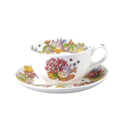Noritake T97285A/4660-5 Milk Tea Cup & Saucer, 11.8 fl oz (325 cc), My Neighbor Totoro Gajimi Edition, Microwave Safe, 1 Guest, Bone China