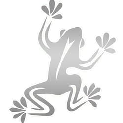 USCLIFESYLE USCLIFESTYLE Animal Sandra Frog (Metallic Silver) (Set of 2) Premium Waterproof Vinyl Decal Stickers for Laptop MacBook Phone Tablet Helmet Car Window Bumper Mug Tuber Cup Door Wall Decoration