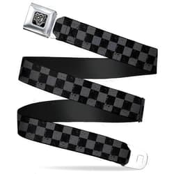Buckle-Down Seatbelt Belt - Checker Weathered2 Black/Gray - 1.0