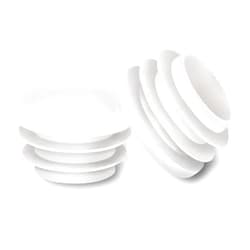 MewuDecor 25mm (1 Inch) Round Plastic Plug, Round White Plastic End Cap, Hardware Plugs, Pipe Tubing End Cap for Chair Table Stool Leg, 10 PCS