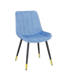MYCO Furniture Inc Myco Furniture EN9000-BL 21 x 23 x 33 in. Enzo Velvet Accent Chair Blue - Set of 2