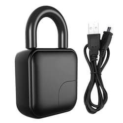 DAUERHAFT Smart Fingerprint Padlock, Key Backup, Prezlock, Suitable for Outdoor and Heavy Duty