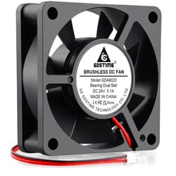 GDSTIME 60mm x 20mm 24V DC Computer Case Brushless Cooling Fan 2 Pin Dual Ball Bearings for Ender 3 Pro 3D Printer Smart Battery Charger Power Supply Storage Devices
