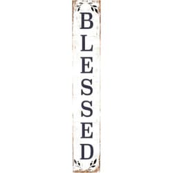 Ugtell Welcome Sign for Front Door Front Porch Door Decor Welcome Home Decorations Fall Front Porch Decor Rustic Wooden Welcome Front Door Sign Standing (Blessed) 8x47inch
