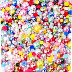 TANOSII 56g Flatback Pearls and Rhinestones 3mm-10mm Mix Half Round Pearls Resin Rhinestones for Crafts 1700PCS for DIY Nail Face Art Crafts Jewelry Decoration Mix Color B