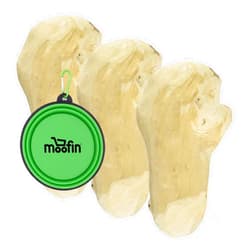 Moofin Gorilla Chew, 1 Pieces, Wood Dog Chew for Teeth, Bundle with Bonus Silicon Pet Bowl -, Promotes Dental Health, Entertains, Eco-Conscious Choice~ [Pack of 3]